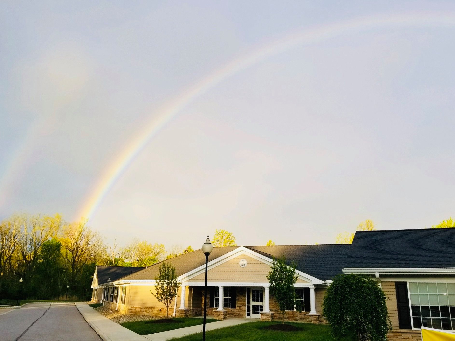 Double Rainbow Spotted Over Avon Nursing Home